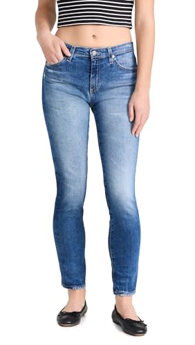 AG Adriano Goldschmied Women's Prima Mid Rise Cigarette Ankle Jean