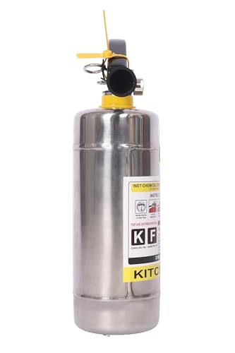 Image of 2L Kitchen Fire Extinguisher - Wet Chemical | Stainless Steel | Ideal for Cooking Oil & Grease Fires | Refillable | 3-Year Expiry