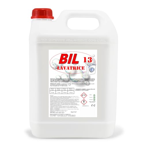 Detersivo Lavatrice Liquido BIL 13, 5L Professionale, Fresco Profumo, Bianchi e colorati