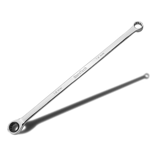 DURATECH 14mm Extra Long Ratcheting Wrench, Metric, CR-V Steel
