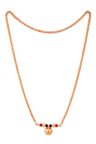 Image of Radha's Creations Women's 1 Gram Gold Plated Copper Mangalsutra with Chain 24 inch and Vati Tanmaniya