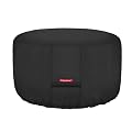 Porch Shield Fire Pit Cover - Waterproof 600D Heavy Duty Fade Resistant Round Patio Fire Bowl Cover Black - 48 inch