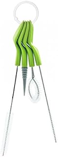 Full Circle, Green Little Sipper Bottle and Straw Detail Cleaning Brush Set