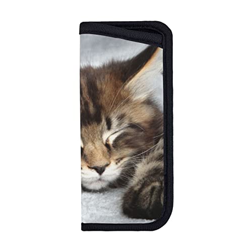 Étui à lunettes en néoprène souple pour homme et femme Motif chat Noir et blanc, Noir , M Cover