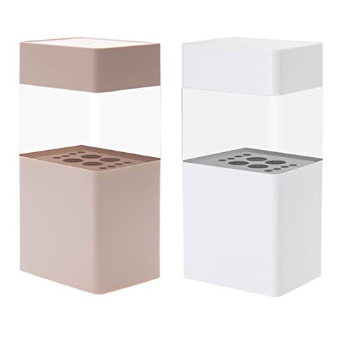 Boîte de rangement maquillage compartimentée pour crayons et pinceaux - 6