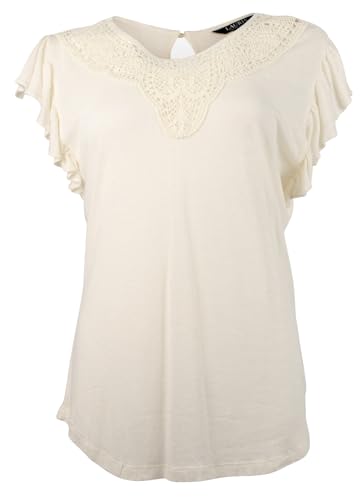 Lauren Ralph Lauren Womens Linen Crochet Trim...