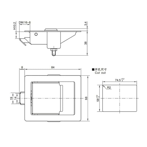 Serrure de remorque de camion étanche pour coffre métallique - 5