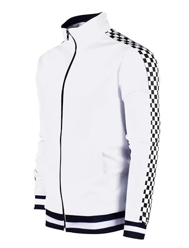 Image of SCREENSHOT-TRACK JACKET Mens Urban Hip Hop Premium Track Jacket - Slim Fit Side Taping Sportswear Urbanwear Streetwear Top