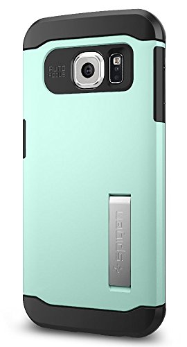 Spigen Slim Armor Galaxy S6 Edge Case with Kickstand and Air Cushion Technology and Hybrid Drop Protection for Galaxy S6 Edge 2015 - Mint