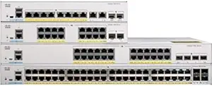 Cisco Catalyst 1000-24P-4G-L Network Switch, 24 Gigabit Ethernet (GbE) PoE+ Ports, 195W PoE Budget, 4 1G SFP Uplink Ports, Fanless Operation, Enhanced Limited (C1000-24P-4G-L)