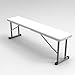 New Home Era 2.75ft Plastic Folding Bench – Lightweight and Portable White Resin with Durable Steel Frame, 33”x8”x16” - (Pack of 1, White, 2.75 Feet)
