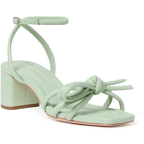 Image of Mikel Mint Bow Mid-Heel Sandal