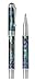 Xezo Maestro Rollerball Pen, Fine Point. Natural Abalone Sea Shell Inlay with Pure Platinum Plating. Handcrafted, Limited Edition, Serialized