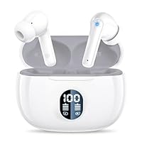 イヤホン Bluetooth イヤホン ワイヤレスイヤホン 2024最新ブルートゥースイヤホン EDR+Bluetooth5.3搭載 カルナ型 自動ペアリング 接続瞬時 ハンズフリー通話 マイク内蔵 タッチ操作 コンパクト/テレワーク/通勤/通学 (ホワイト)