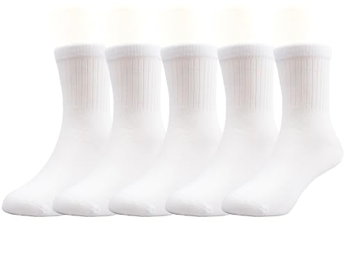 T.H.L.S Kids & Youth Socks 5-Pack, School Uniform Boys & Girls - Seamless Toe Ankle Stripe Socks