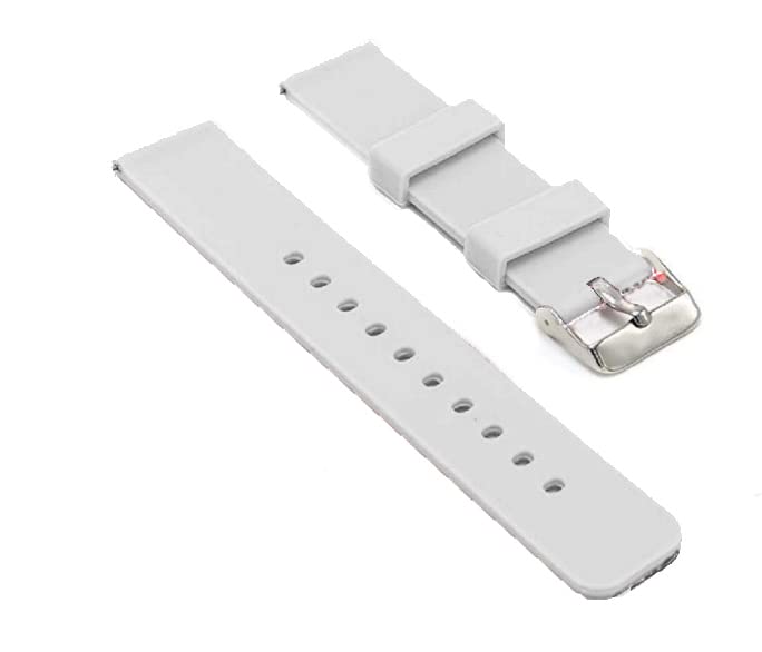 SBWC Rubber Silicon Watch strap 10mm 12mm 14mm 16mm 18mm White Rubber Watch Strap For Men And Women With Steel Buckle (14mm) (B0B57D42FQ) Amazon Price History, Amazon Price Tracker