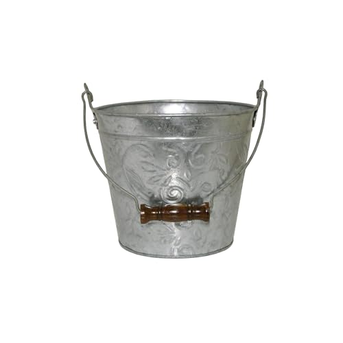 Headwind Vintage Collection 12 in Galvanized Bucket Planter
