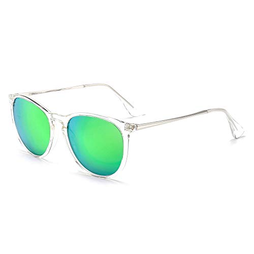Image of SUNGAIT Vintage Round Sunglasses for Women Classic Retro Designer Style