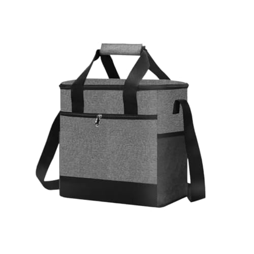 WAJJWI Bolsa térmica supergrande de 32 l con forro rígido, lonchera aislante for pícnic, bebidas frescas for acampar, barbacoas y fiestas al aire libre para Picnic(Grey)
