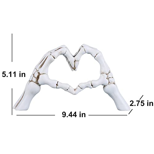 Estatua Decorativa Mano Corazón Blanca miniatura 2