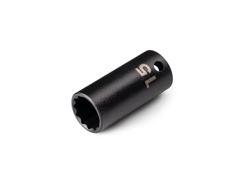 Image of TEKTON 3 /8 Inch Drive x 15 mm Semi-Deep 12-Point Impact Socket | SID14315