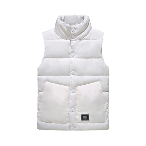 Chaquetas espesar chaleco hombre abrigo al aire libre más tamaño otoño invierno blanco M