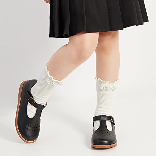 Image of Kiderence Toddler Girl Mary Jane School Uniform Dress Shoes Oxford Flats