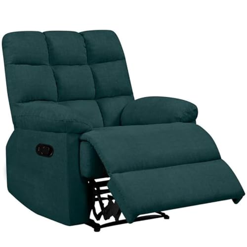 Image of Torque - Flumin 1 Seater Fabric Manual Recliner | Recliner Chair for Living Room, Office, Bedroom (Teal) | 1 Year Warranty