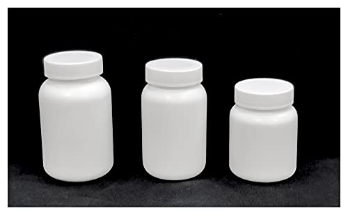 Image of Patco - 60ml White HDPE Empty Bottle For Capsules & Tablets - For Ayurvedic Powder Storage Bottle /Air Tight (Pack of 50)