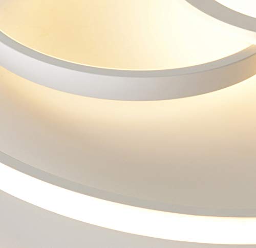 Plafonnier LED dimmable L52cm en acrylique blanc avec télécommande