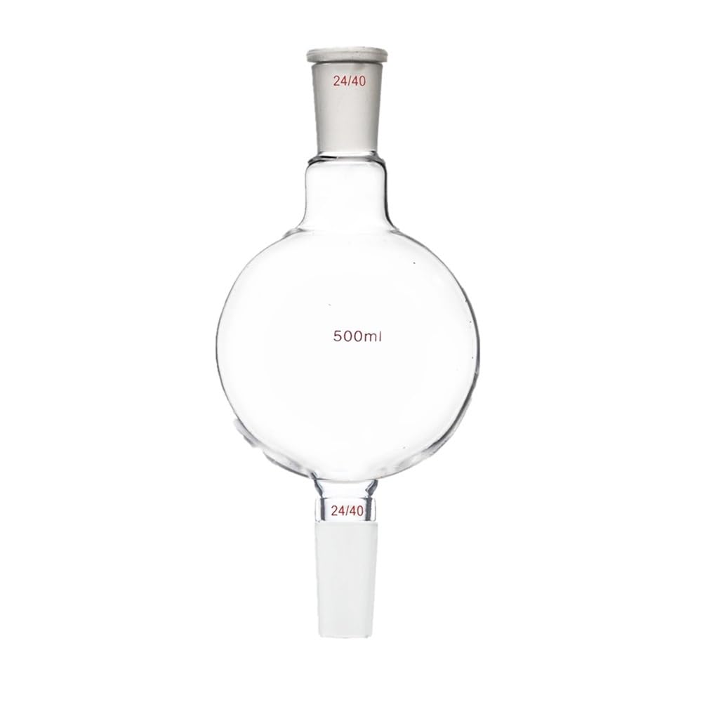 Instrumentos y Equipos de Laboratorio Matraz de vidrio de 500 ml con depósito 24/40, botella de ebullición, cristalería de laboratorio