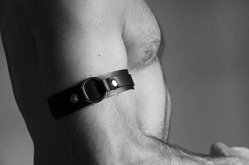 Men's Arms Harness Belt Costume, PU Leather Body Chest for Men Sexy Punk Body Harness Belt, Adjustable Buckle Clothes Outfits, Nightclub Cosplay Clubwear3