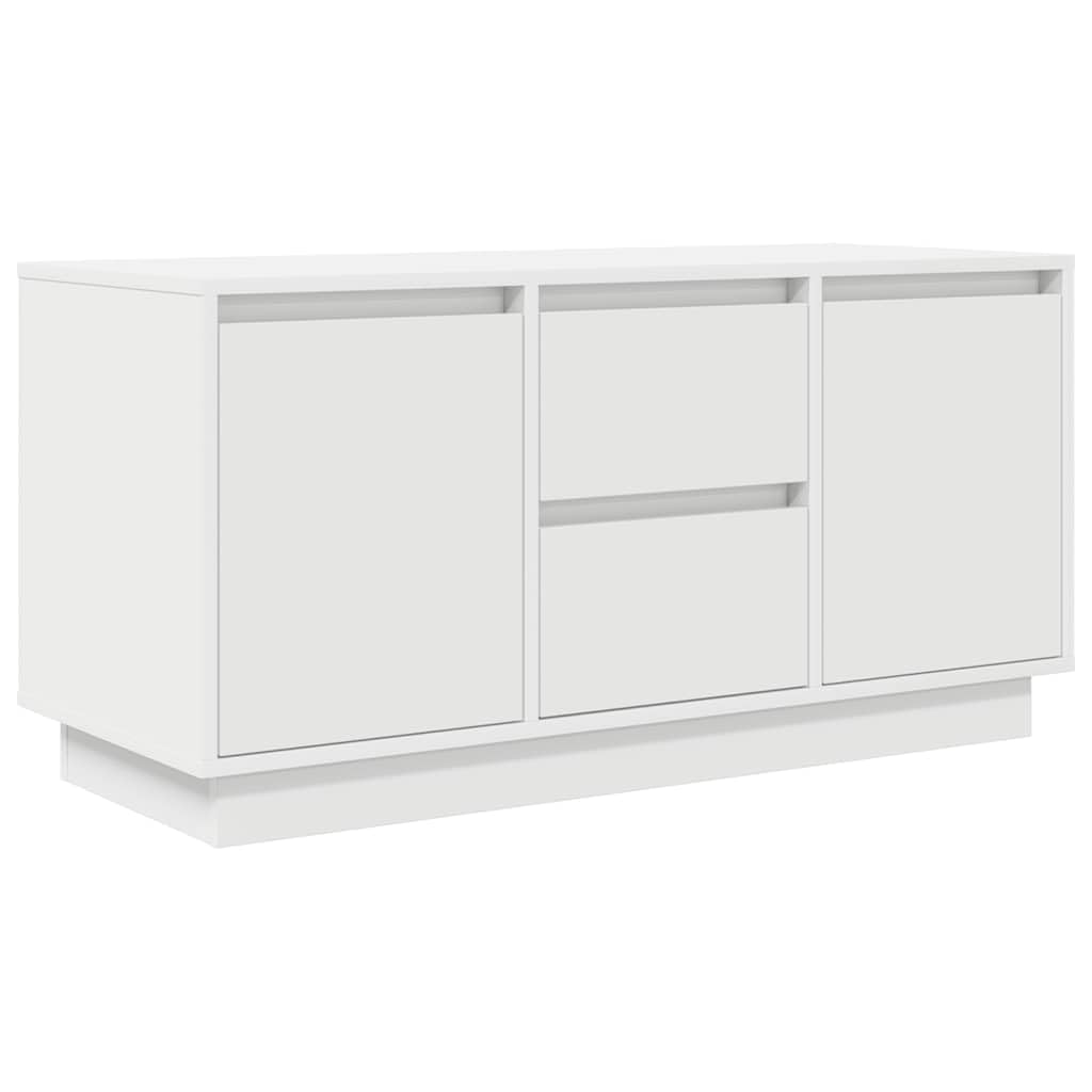 vidaXL Mobile Porta TV con Luci LED Bianco 100x41x50 cm, Mobile TV, credenza TV, Armadio Hi-Fi, banco TV, Mobile Porta TV, Mobile multimediale