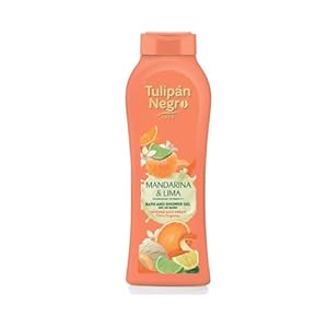 Tulipán Negro Gel de Ducha Mandarina y Lima, hidratante e intensamente perfumado, fragancia cítrica 650 ml