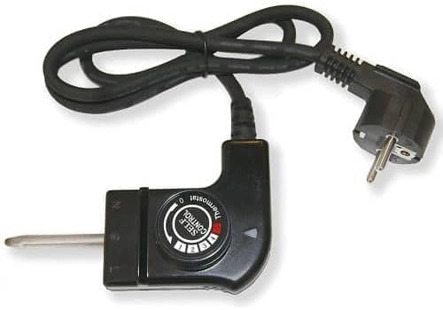 Cable con Termostato Universal para Plancha de Asar | 250V 10A | 2000W | 5 Niveles de Temperatura | 0-280°C | Cable | Conector Estándar