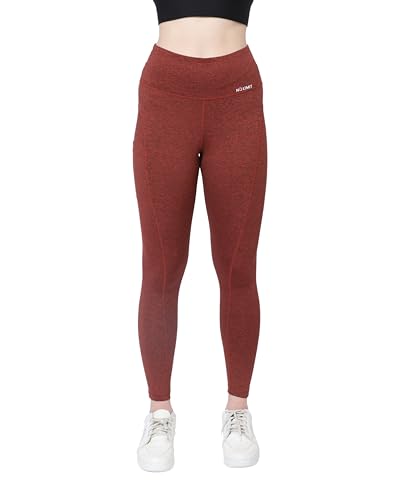 Image of Glamoras Women Polyester Spandex High Waist Gym Legging with Side Pocket, 4-Way Stretch, Squat-Proof, Moisture-Wicking Yoga Pants, Workout Tights for Running, Gym, Fitness, Training, Yoga & Activewear