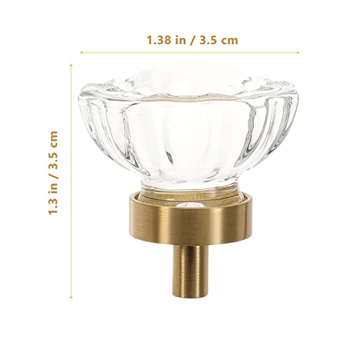 Poignée de tiroir cristal fleurie moderne DOITOOL 4 pièces pour meuble - 7
