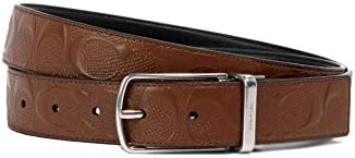 Coach Men’s Skinny Buckle Cut-To-Size Reversible Dress Belt, 32mm