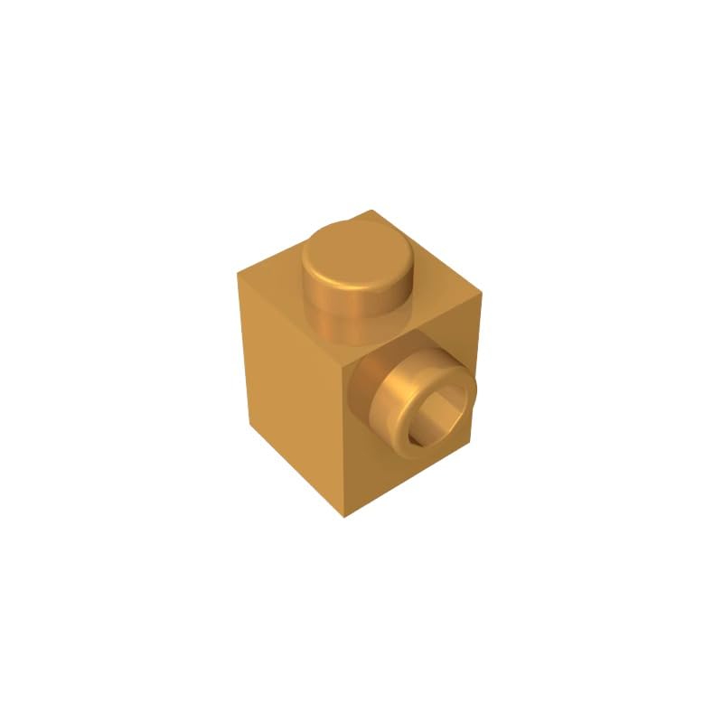 Gobricks GDS-635 Brick Special 1x1 with Stud on 1 Side 50PCS Compatible with Lego Toy 87087 DIY Parts and MOC Components for Major Brick Brands Color:Pearl Gold โ image 1