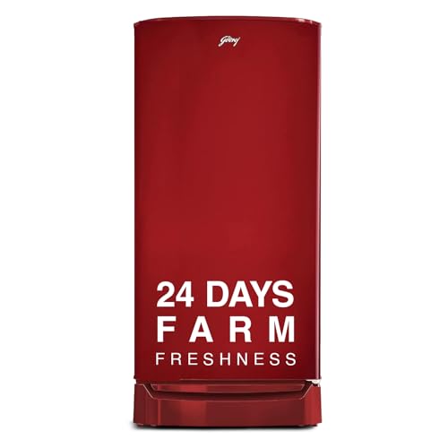 Image of Godrej 180 L 3 Star Farm Fresh Crisper Technology With Jumbo Vegetable Tray Direct Cool Single Door Refrigerator Appliance(, RD R190C WRF WN RD, Wine Red)