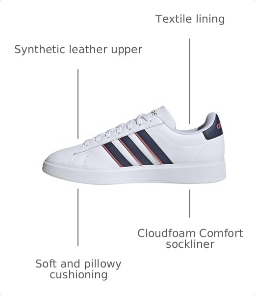 Image of adidas Men's Grand Court 2.0 Sneakers