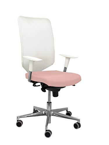 Silla OSSA Blanca para escritorios juveniles y oficinas en rosa pálido 2
