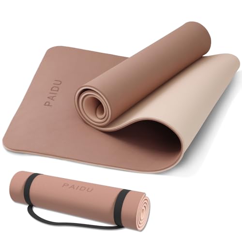 PAIDU Yoga Mat Non Slip Anti-tear,extra thick-2/5 inch（10MM）High Resiliency Professional