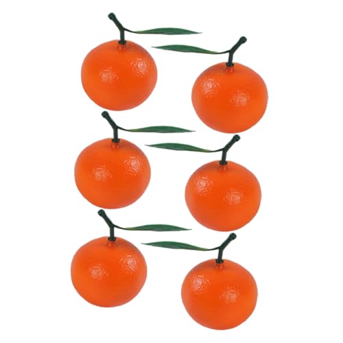 CORHAD 6個 リアルな小粒の人工みかんモデル 高精細造形と鮮やかなオレンジ色 飾り用フェイクフルーツ 教育用や店舗ディスプレイに