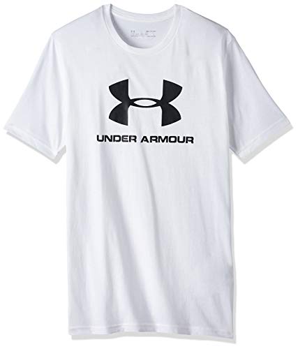 Under Armour Men's Sportstyle Logo Short-Sleeve T-Shirt , White (100)/Black , Large