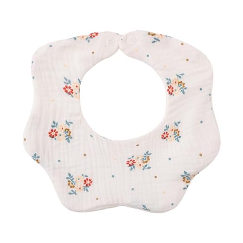 Qcbuegof Babero de algodón 6 capas patrón de dibujos animados toalla de alimentación de bebé cómoda toalla de saliva recién nacido tela para niños niñas babero de dentición absorbente, b, Talla única