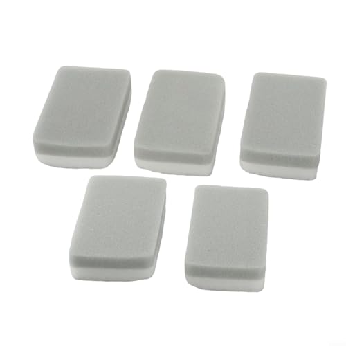 Juego de estropajos, esponja de limpieza de alta densidad con diseño de doble cara para uso en cocina, 5 paños grises compatibles con ollas y platos