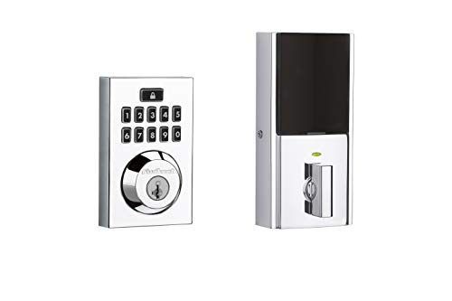 Kwikset Smartcode 913 Contemporary Electronic Deadbolt Featuring Smartkey In Polished Chrome (99130-010) #TOP2