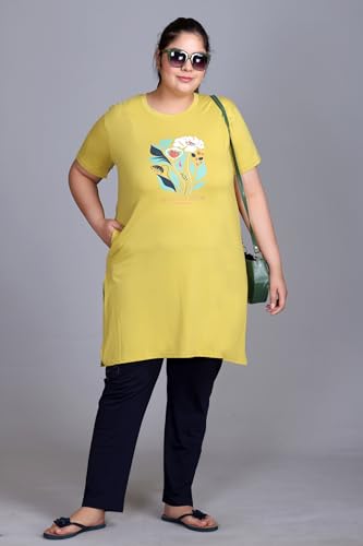 Image of In Love Women's Plus Size Graphic Printed Cotton Night Suit Set Short Sleeve
