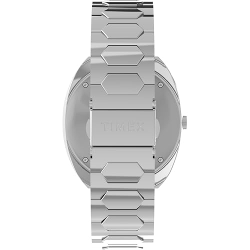 Image of TIMEX Reissue Analog Blue Tonneau Dial & Silver Stainless Steel Bracelet Band Water Resistant Men's Wrist Watch - TW2Y33100IK
